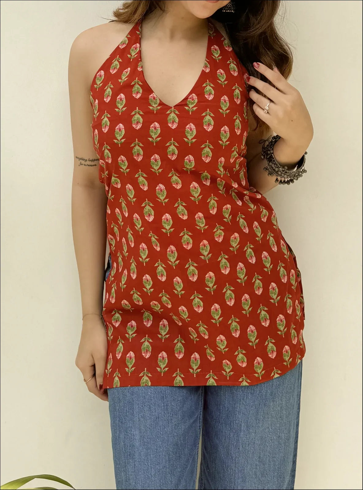 Mayra Halter Neck Kurti
