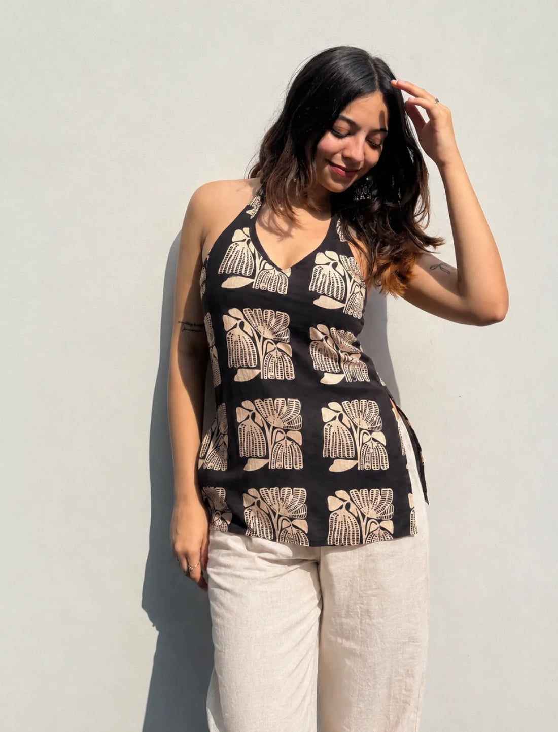 Raza Halter Neck Kurti